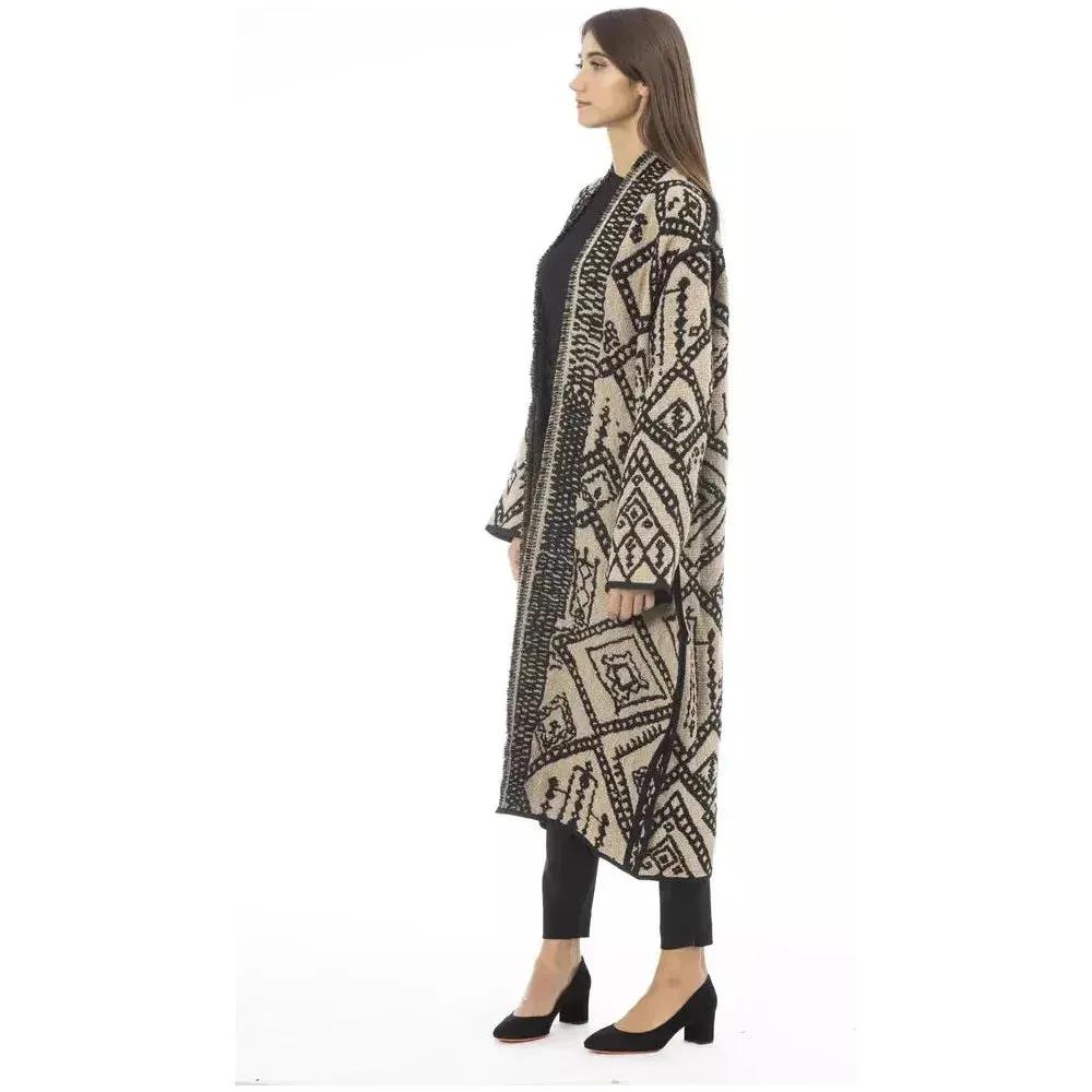 Alpha Studio Brown Acetate Women Coat