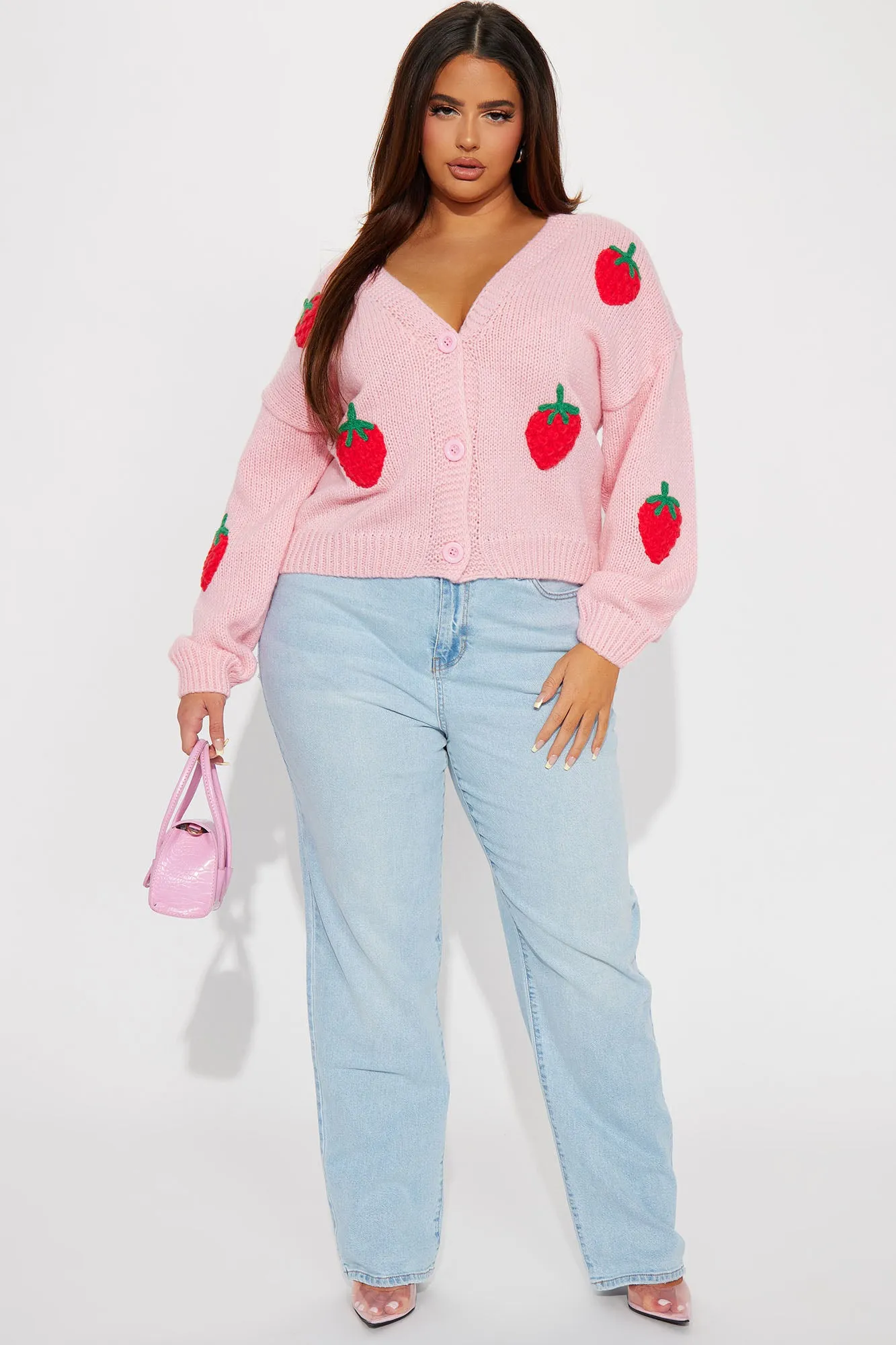 Berry Sweet Strawberry Cardigan - Pink