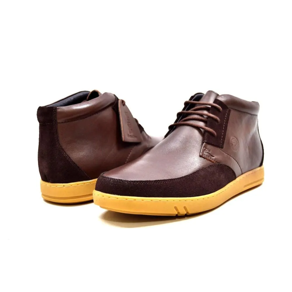 British Walkers Birmingham Bally Style Men's Leather and Suede High Tops