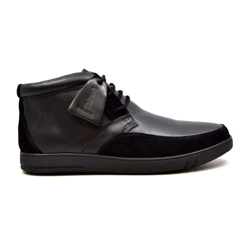 British Walkers Birmingham Bally Style Men's Leather and Suede High Tops