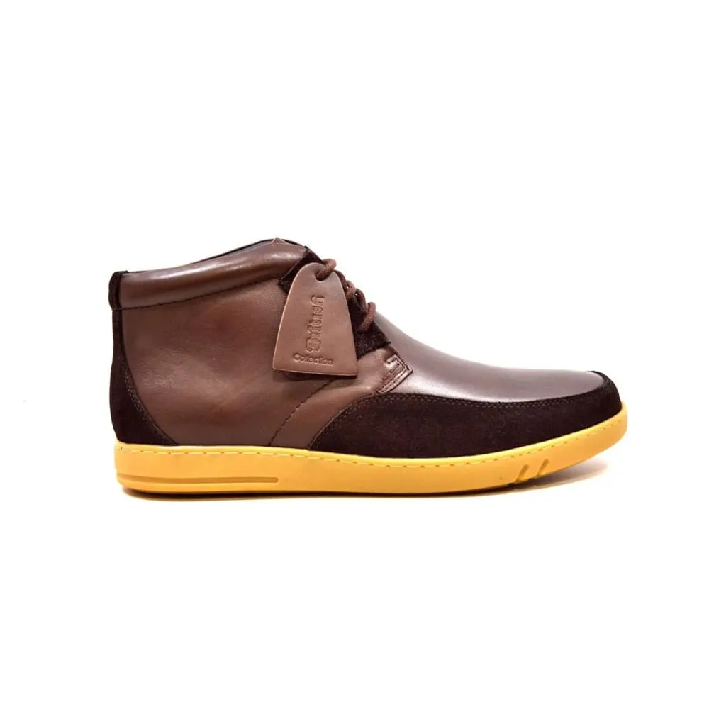 British Walkers Birmingham Bally Style Men's Leather and Suede High Tops