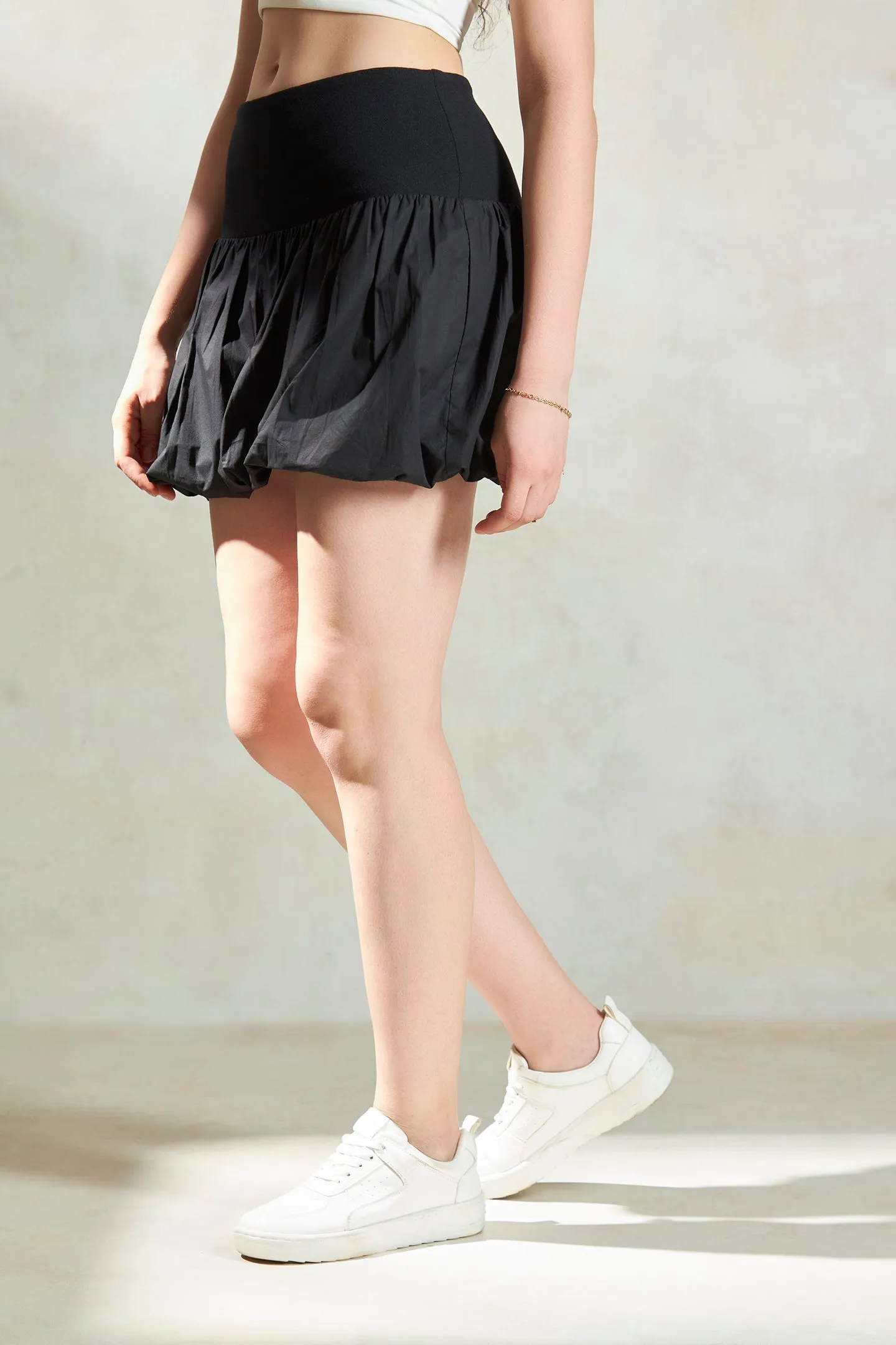 Cassandra|Bubble Hem Mini Skirt