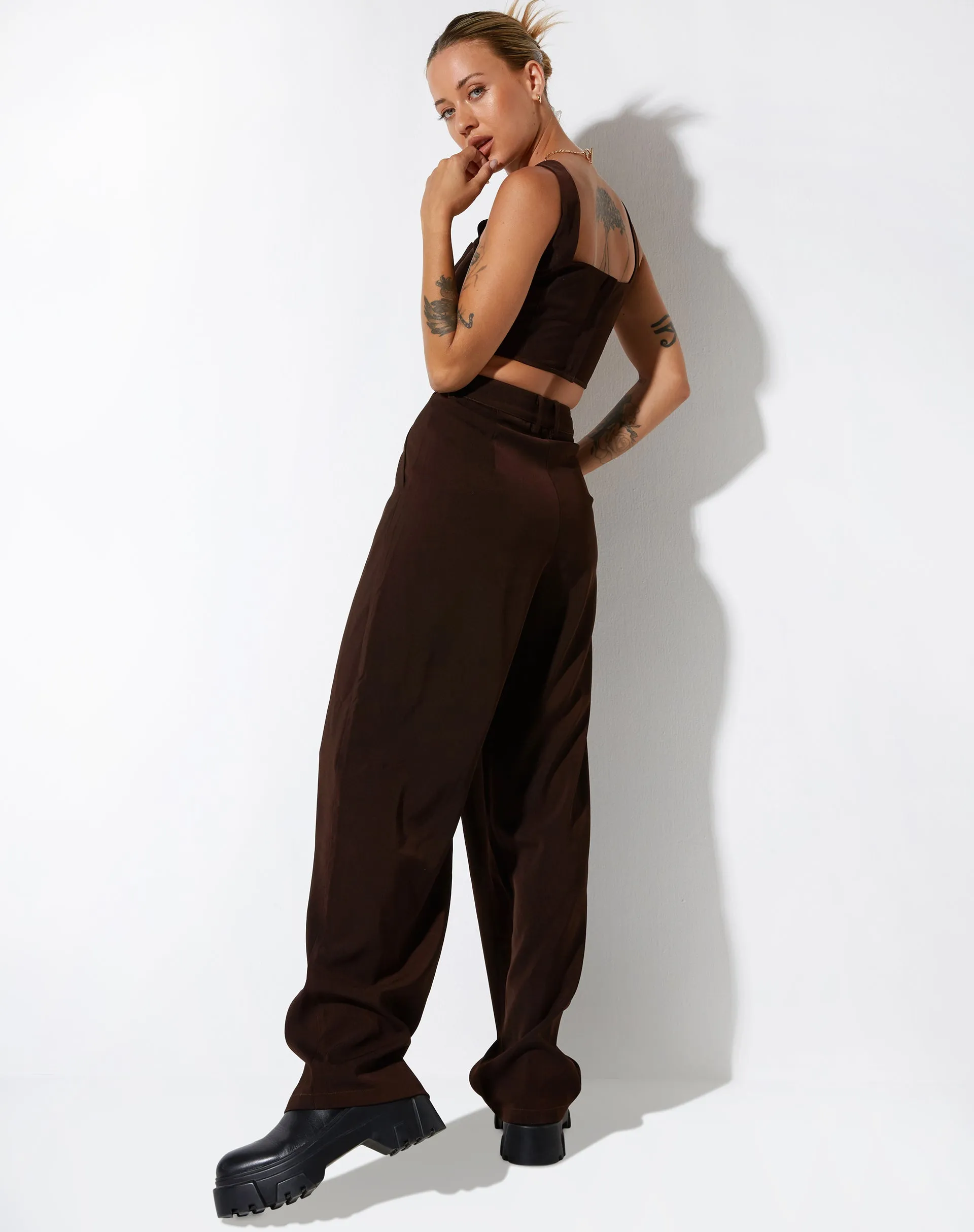 Cimo Trouser in Tailoring Dark Chocolate