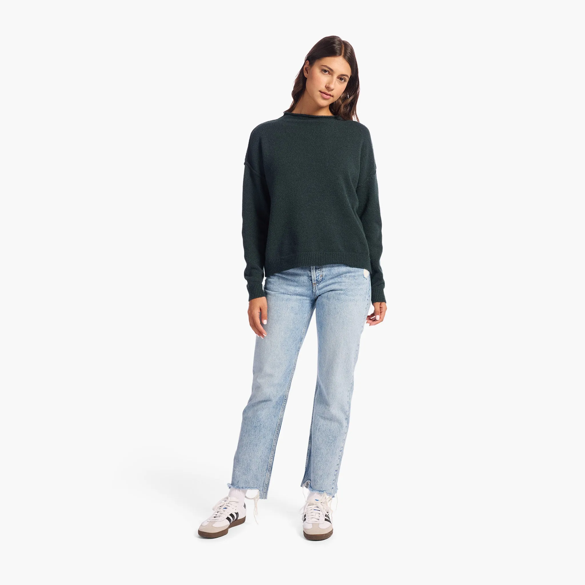 Cozy Knit Mock Neck Sweater | Alpine