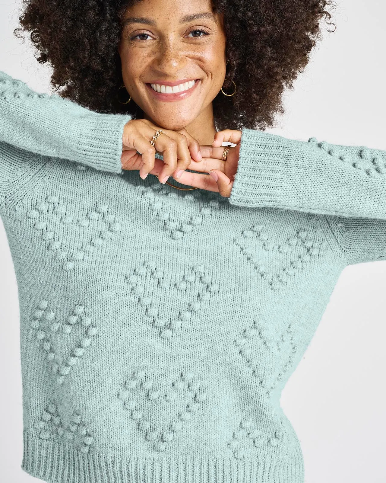 Daphne Bobble Heart Sweater