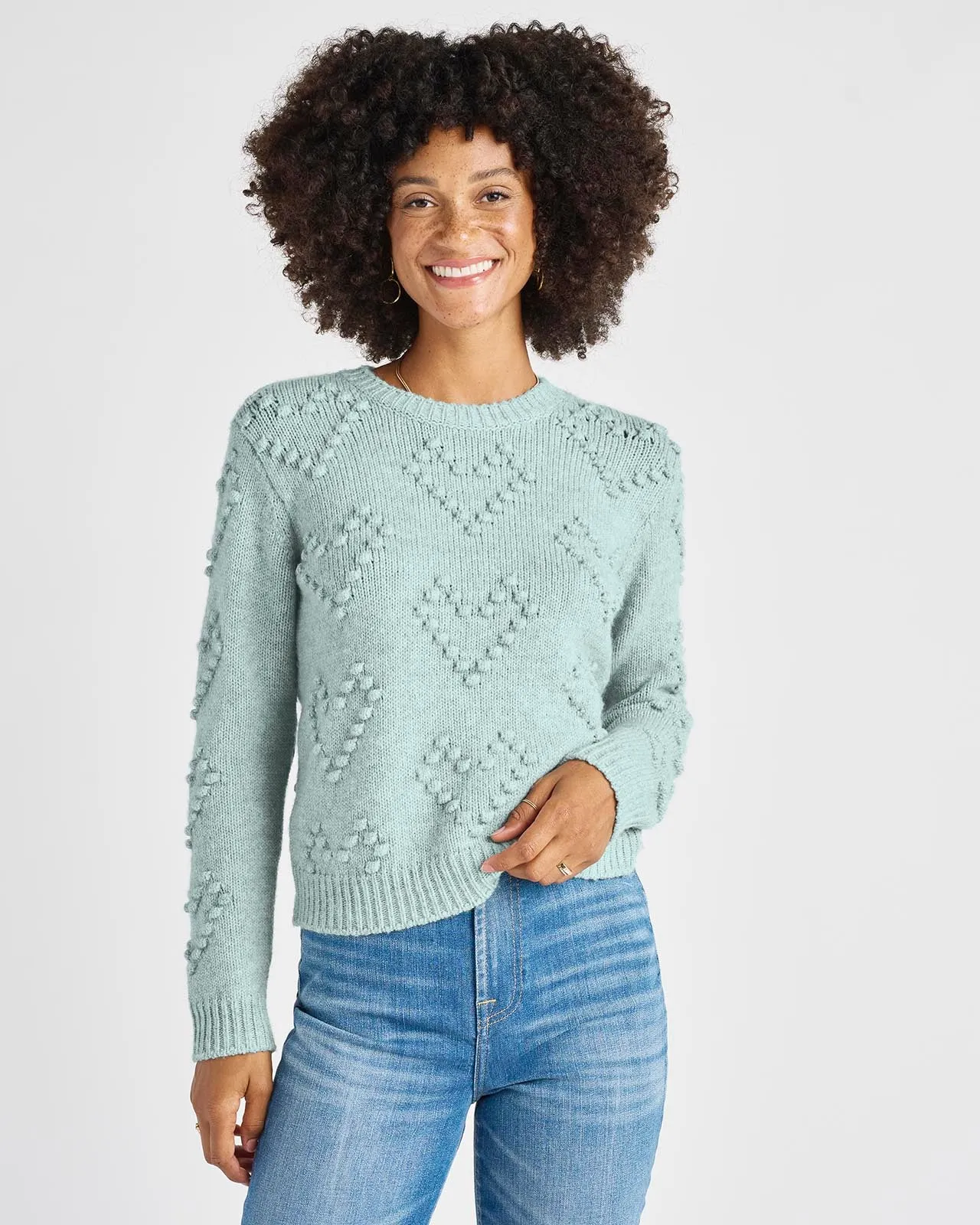 Daphne Bobble Heart Sweater