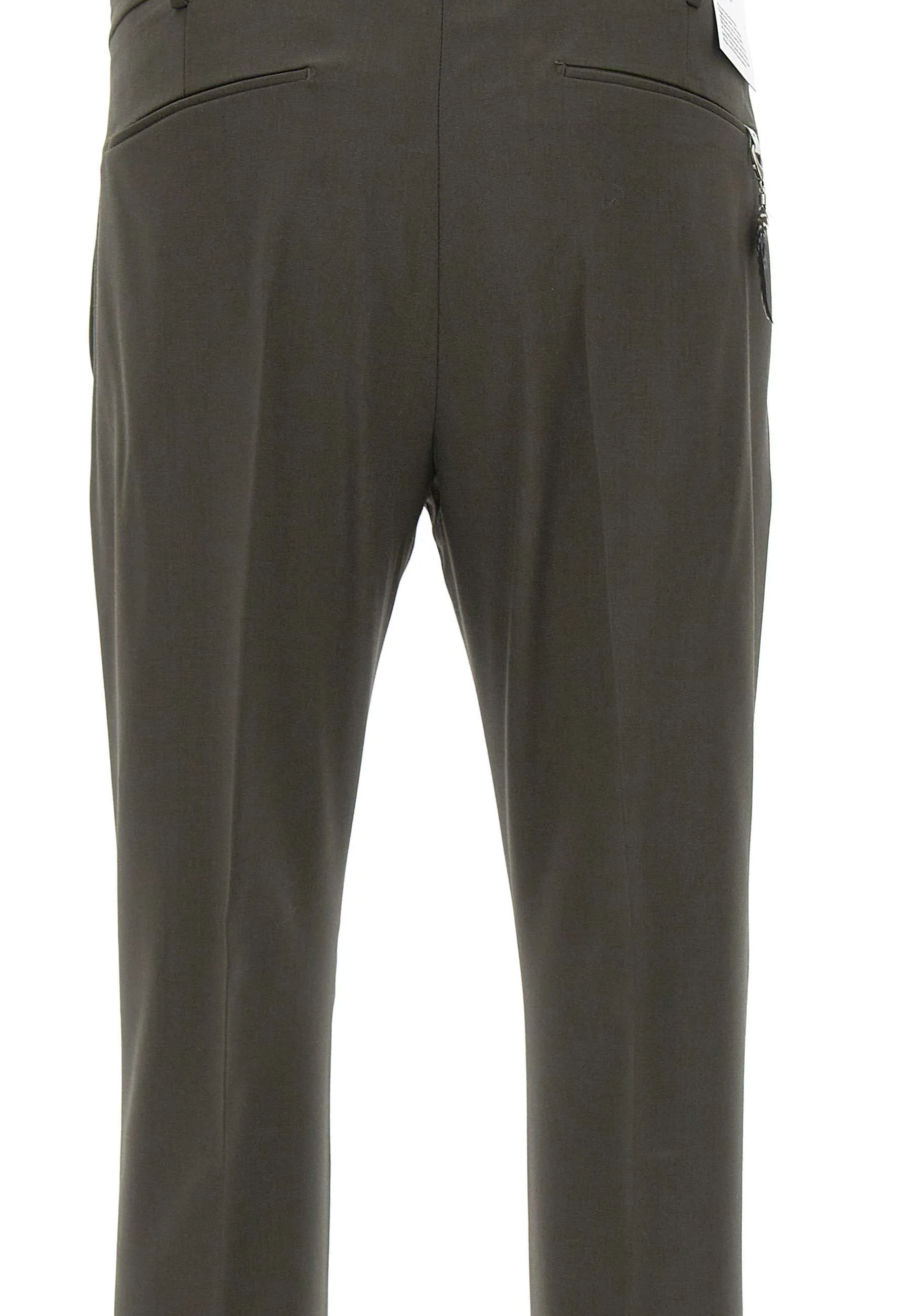 Dieci Wool Trousers in Olive Green