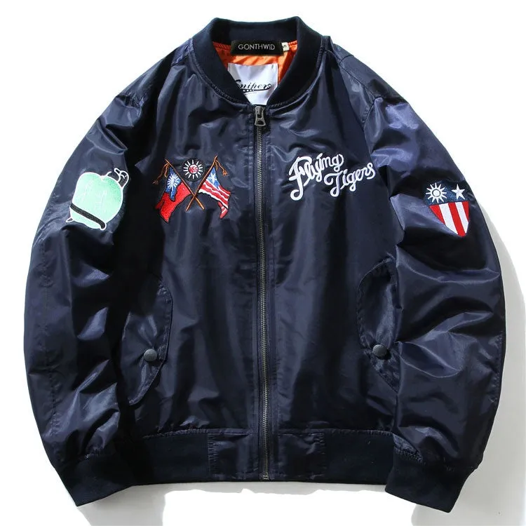 Embroidery Pilot Bomber Jackets