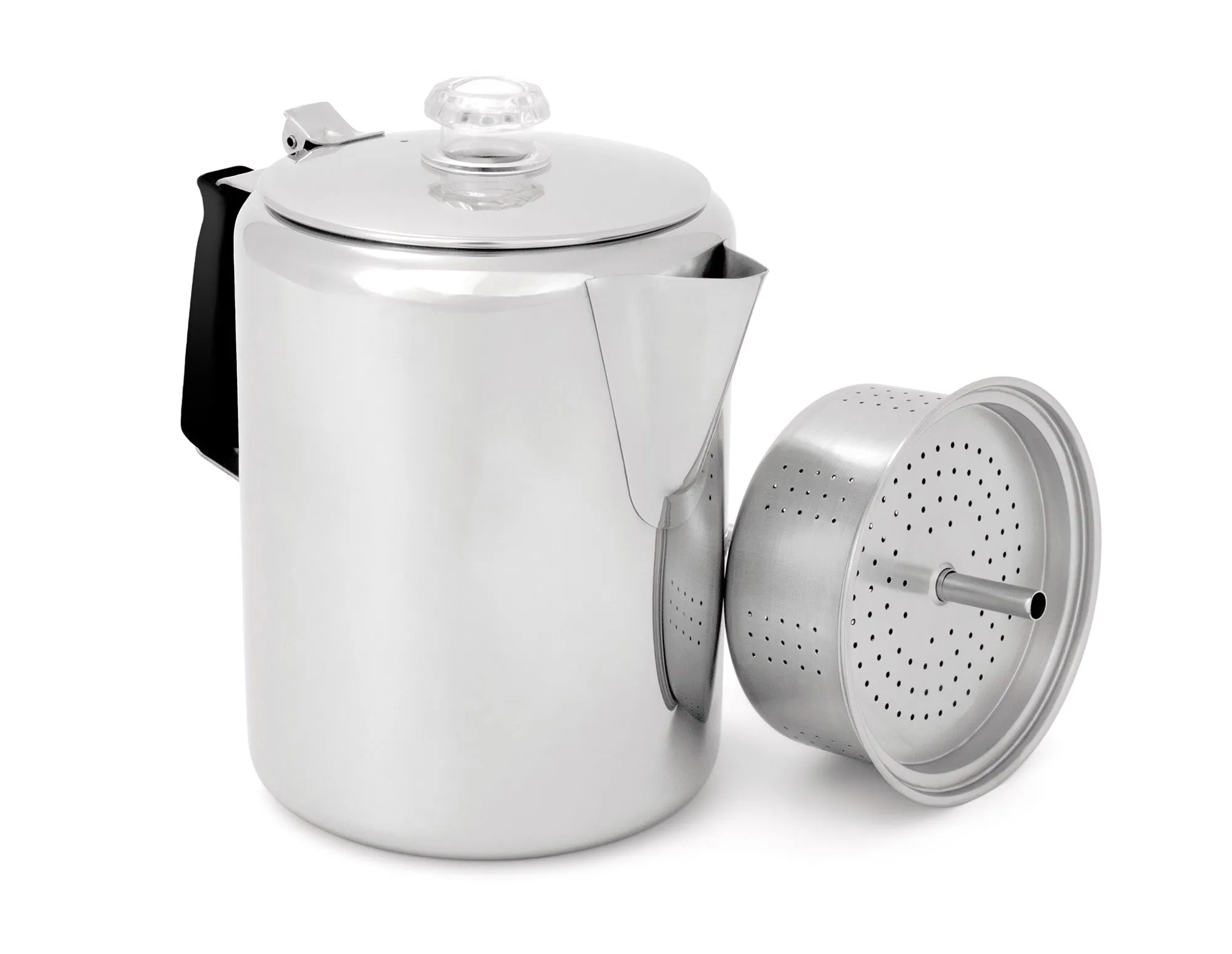 Glacier Stainless Coffee Percolator with Silicone Handle