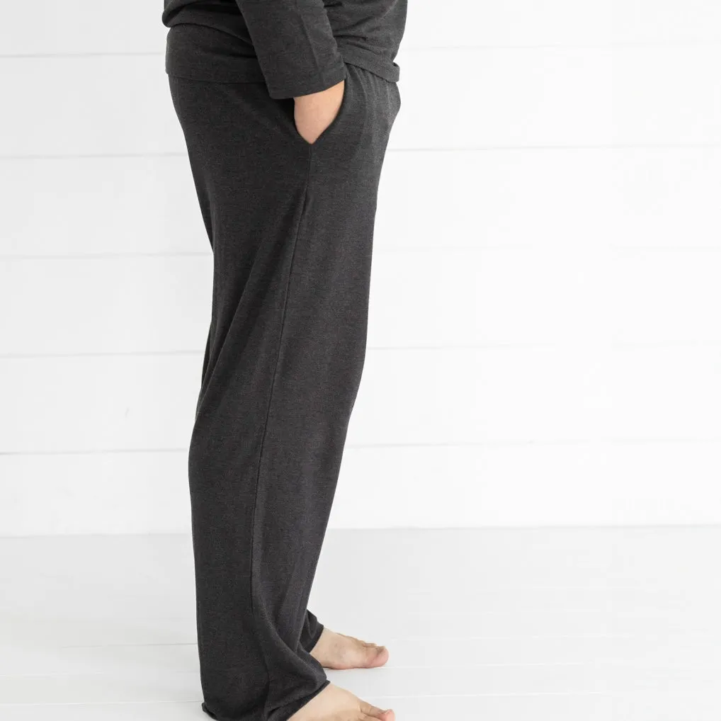 Heather Black Cozy Men's Pajama Pants