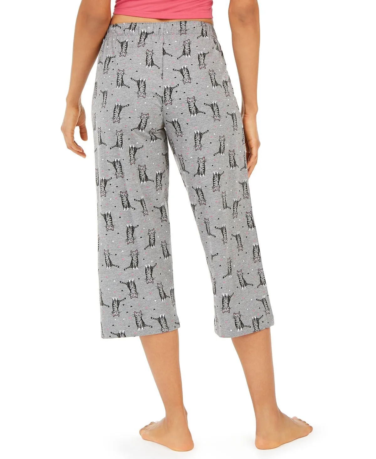 Hue Print Knitted Capri Pajama Pants, Multi