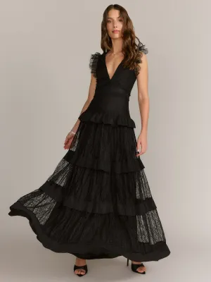 INA Deep V-Neck Tiered Maxi Dress - Brands We Love