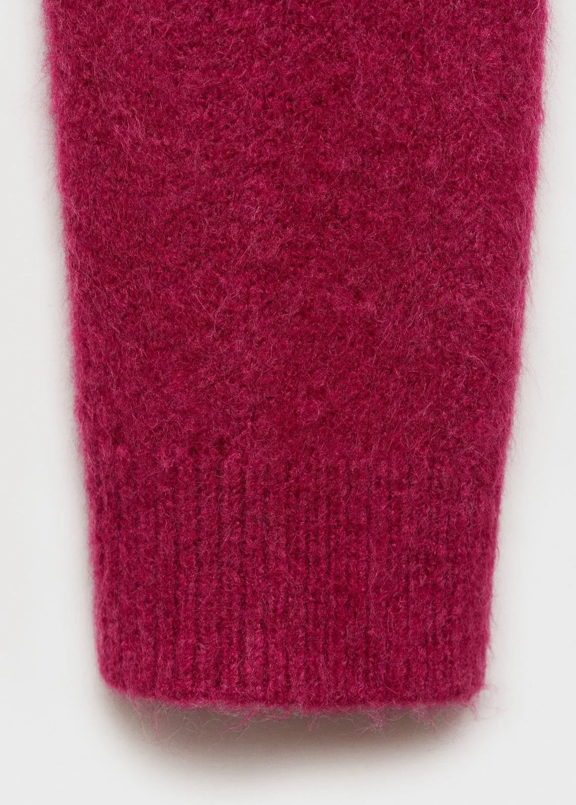 Long-sleeve knitted sweater - Bright Pink