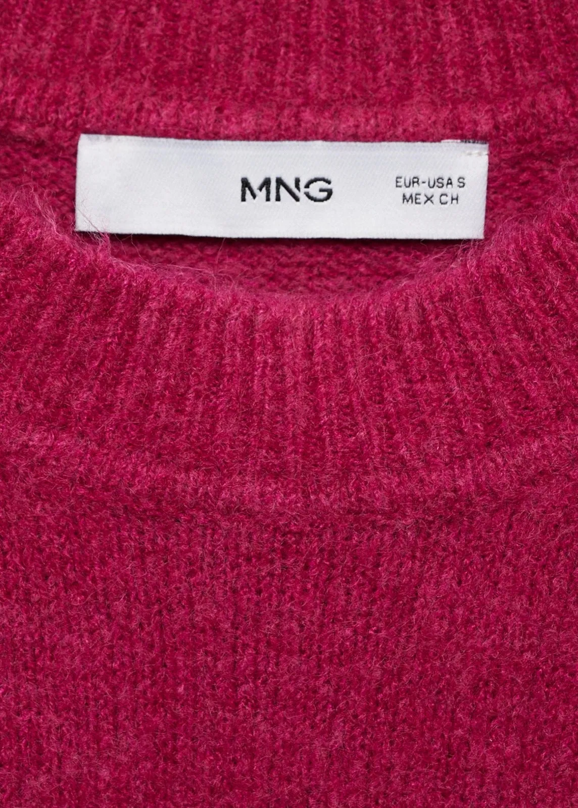 Long-sleeve knitted sweater - Bright Pink