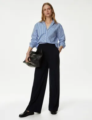 Marks & Spencer wide leg trousers, navy