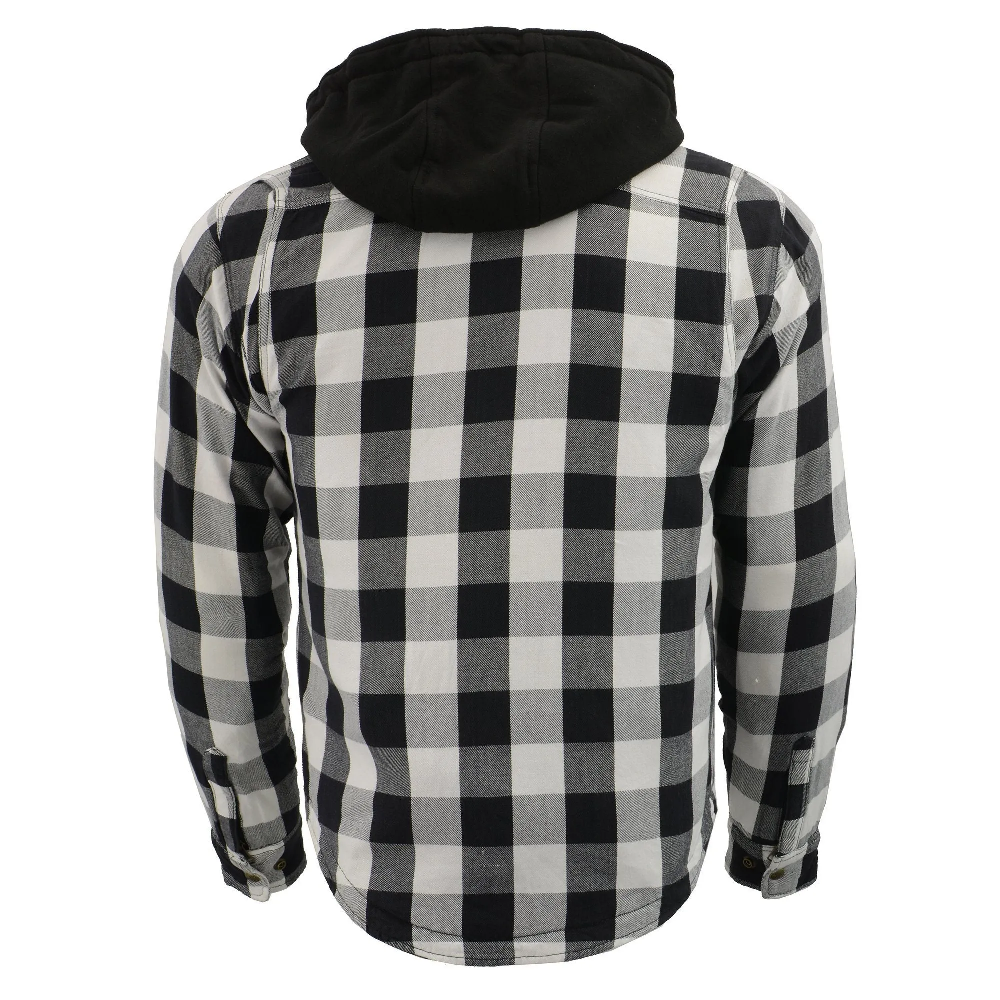 Men's Armored Checkered Flannel Biker Shirt w/ Aramid® by DuPont™ Fibers