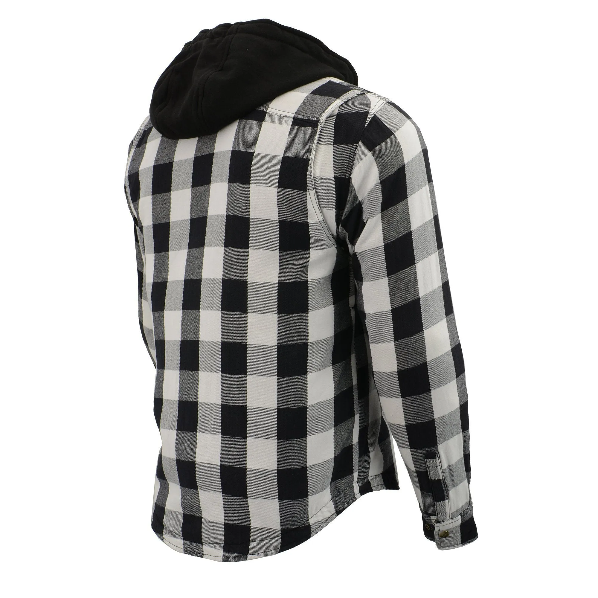 Men's Armored Checkered Flannel Biker Shirt w/ Aramid® by DuPont™ Fibers