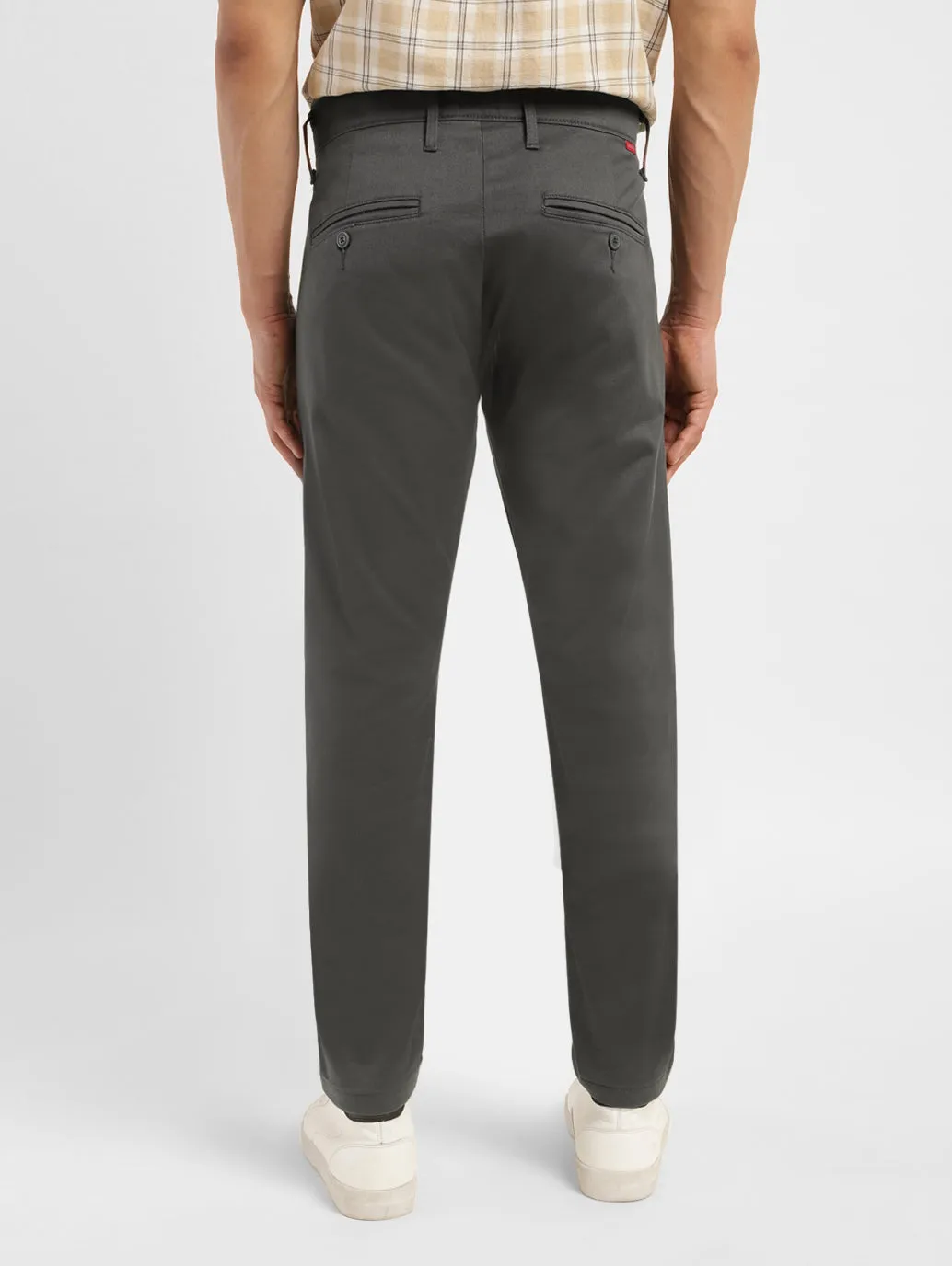 Men's Grey Slim Tapered Fit Chinos