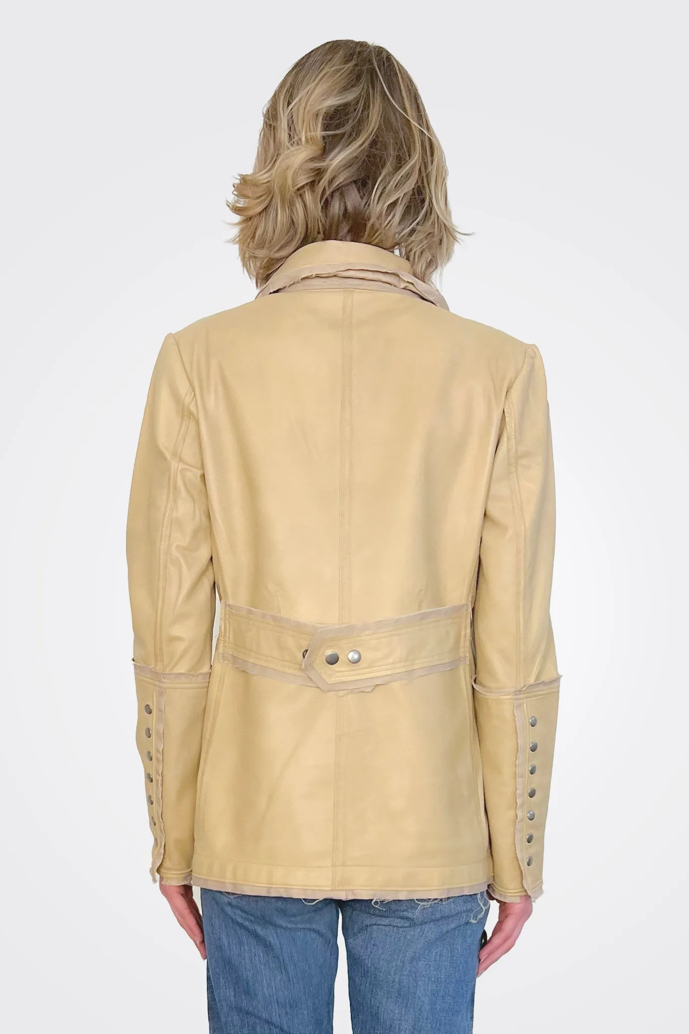 Meryl Leather Jacket - Sand