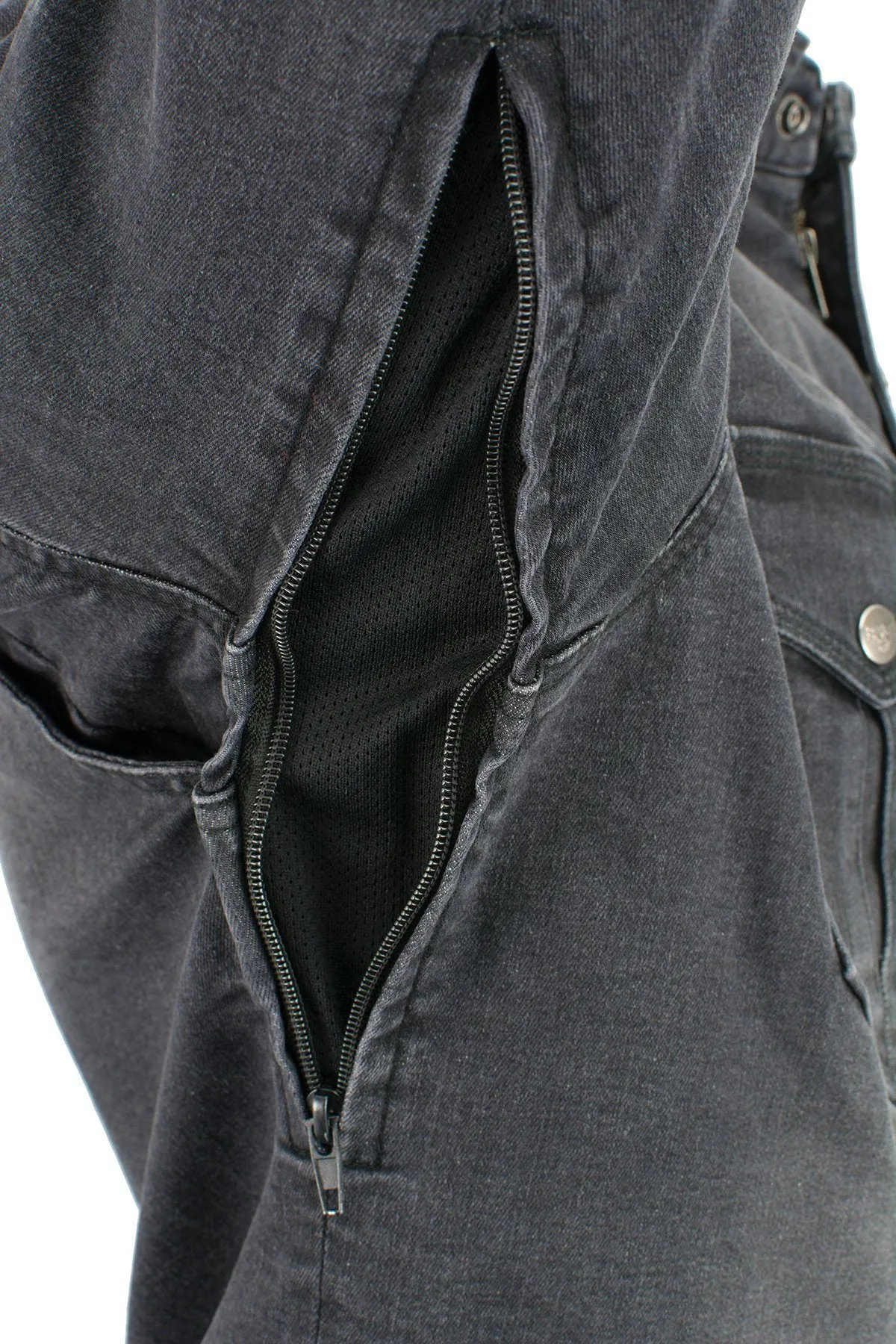 Milwaukee Performance-MPM1620-Men's Black Armored Denim Biker Shirt w/ Aramid® by DuPont™ Fibers