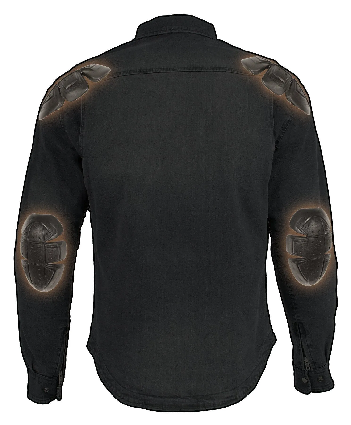 Milwaukee Performance-MPM1620-Men's Black Armored Denim Biker Shirt w/ Aramid® by DuPont™ Fibers