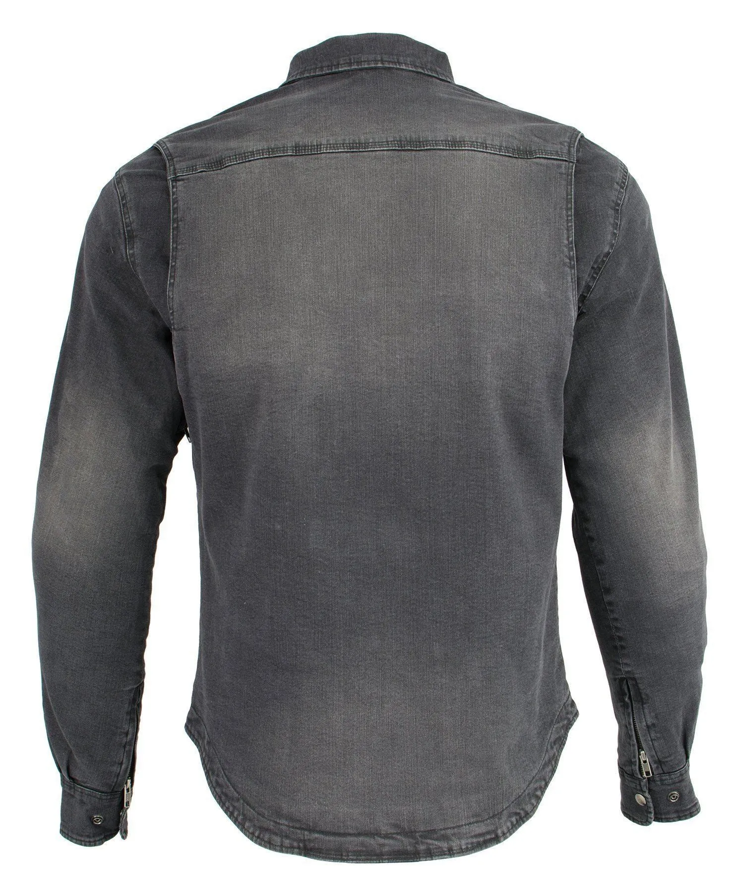 Milwaukee Performance-MPM1620-Men's Black Armored Denim Biker Shirt w/ Aramid® by DuPont™ Fibers