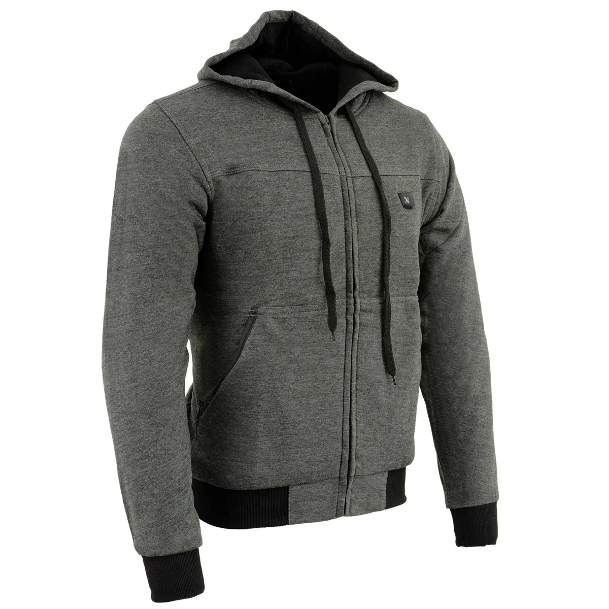 Nexgen Heat MPM1713SET12v Men's Grey 'Heated' Front Zipper Hoodie