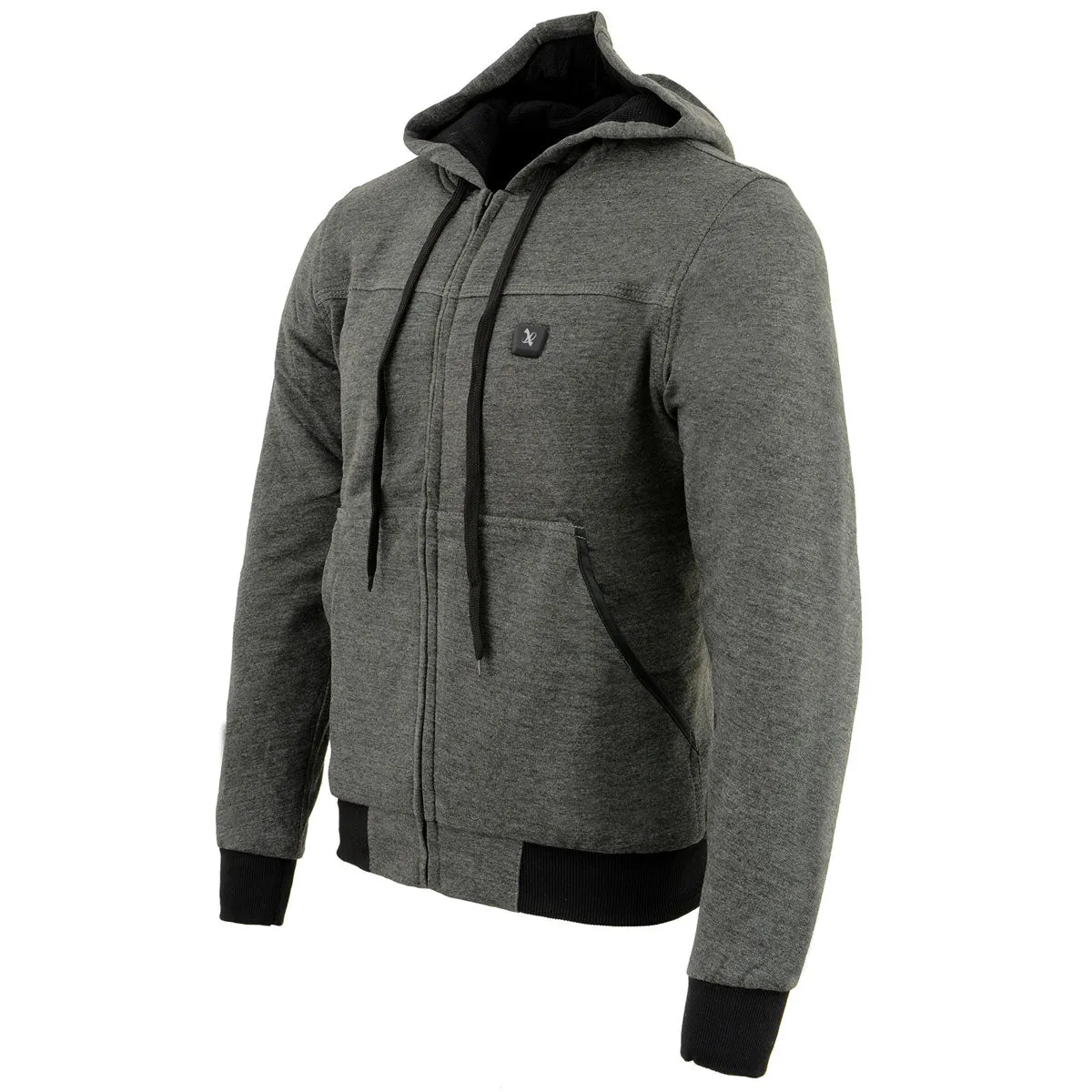 Nexgen Heat MPM1713SET12v Men's Grey 'Heated' Front Zipper Hoodie