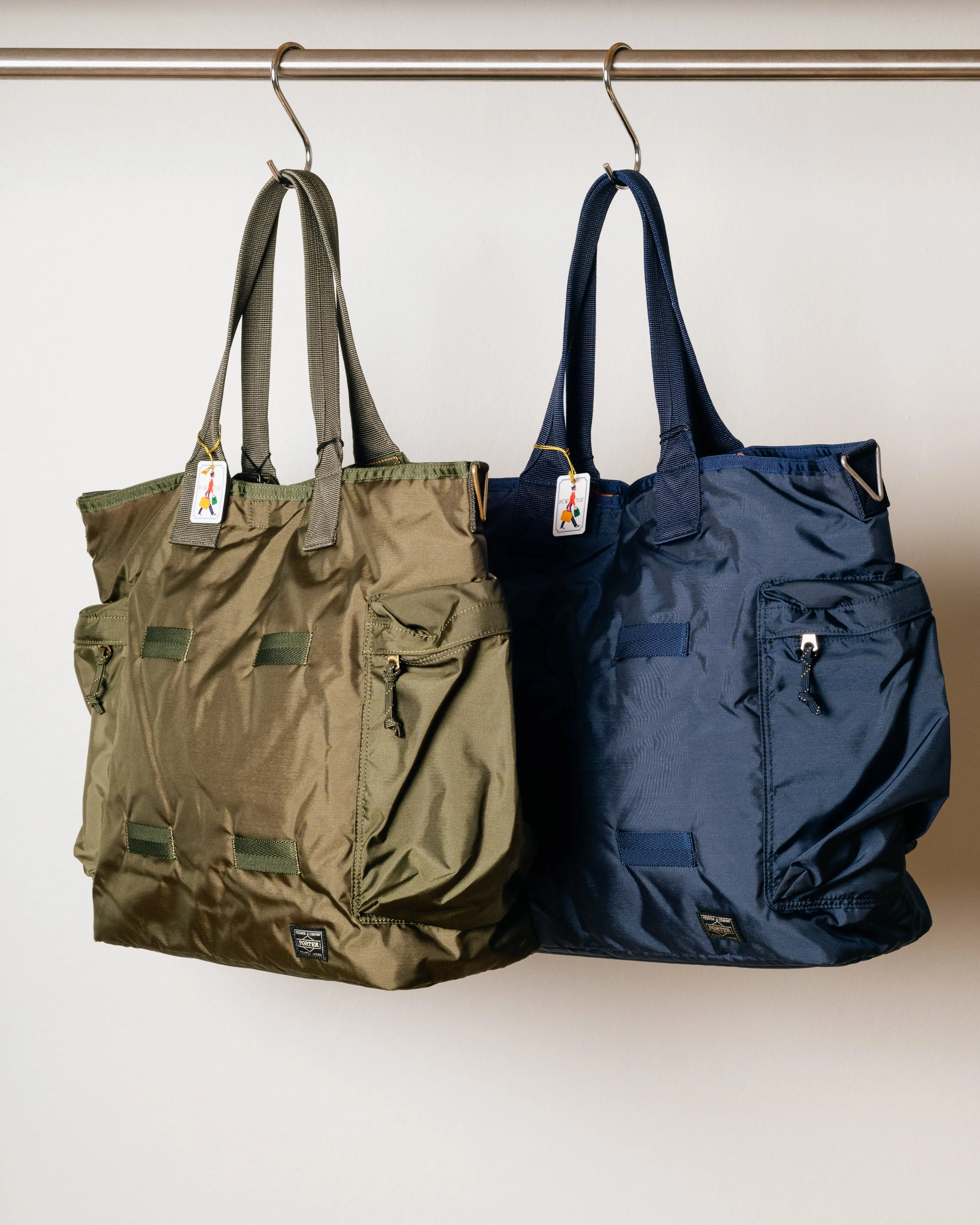 PORTER Force 2Way Tote Bag: Olive