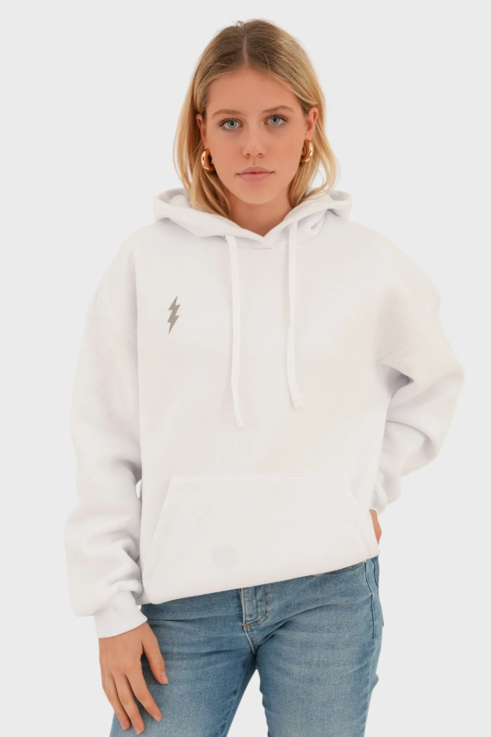 "Rock" hoodie white