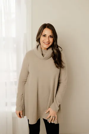 Soft Cozy Cowlneck Top