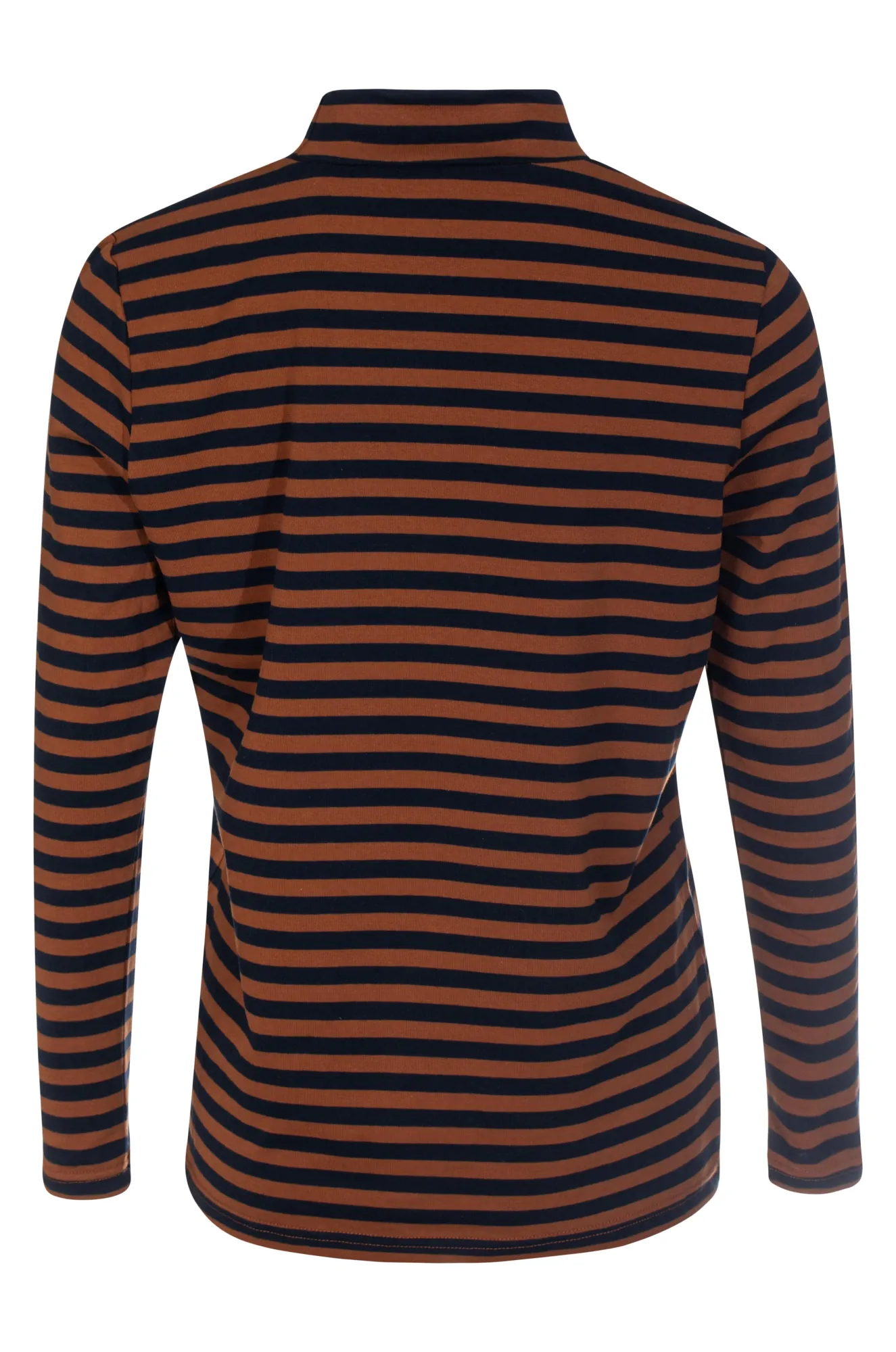 Stripe Turtle neck Top | Navy Cinnamon | 6562ZZ