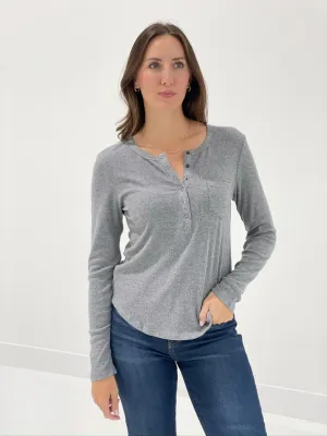 Take A Hint Ribbed Knit Top - H Grey *CM