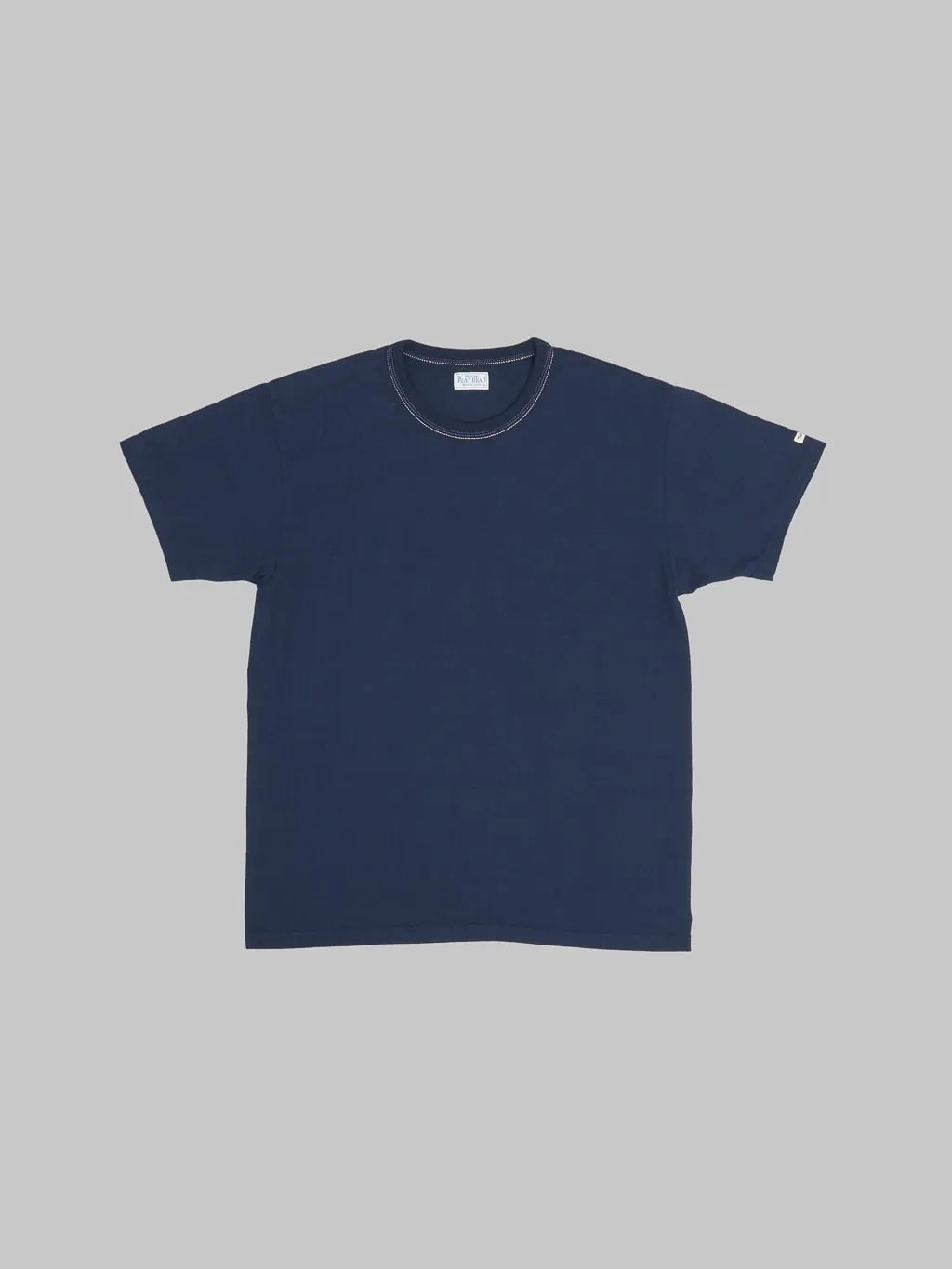 The Flat Head Loopwheeled Heavyweight Plain T-Shirt Navy