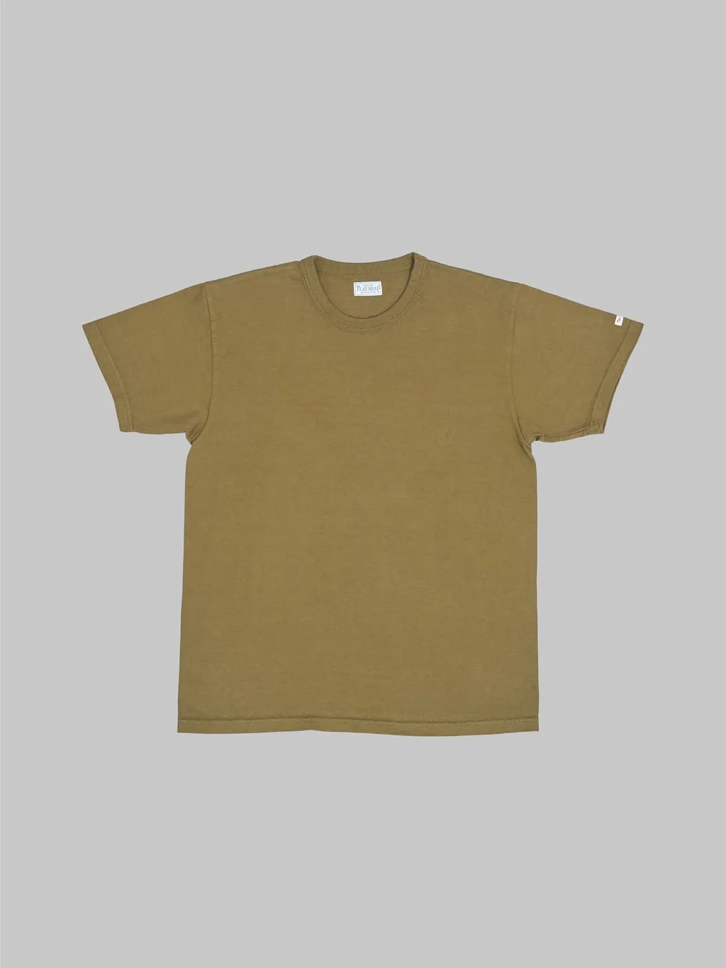 The Flat Head Loopwheeled Heavyweight Plain T-Shirt Olive