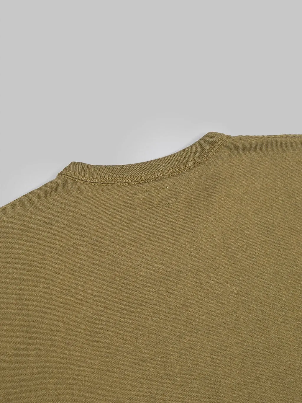 The Flat Head Loopwheeled Heavyweight Plain T-Shirt Olive