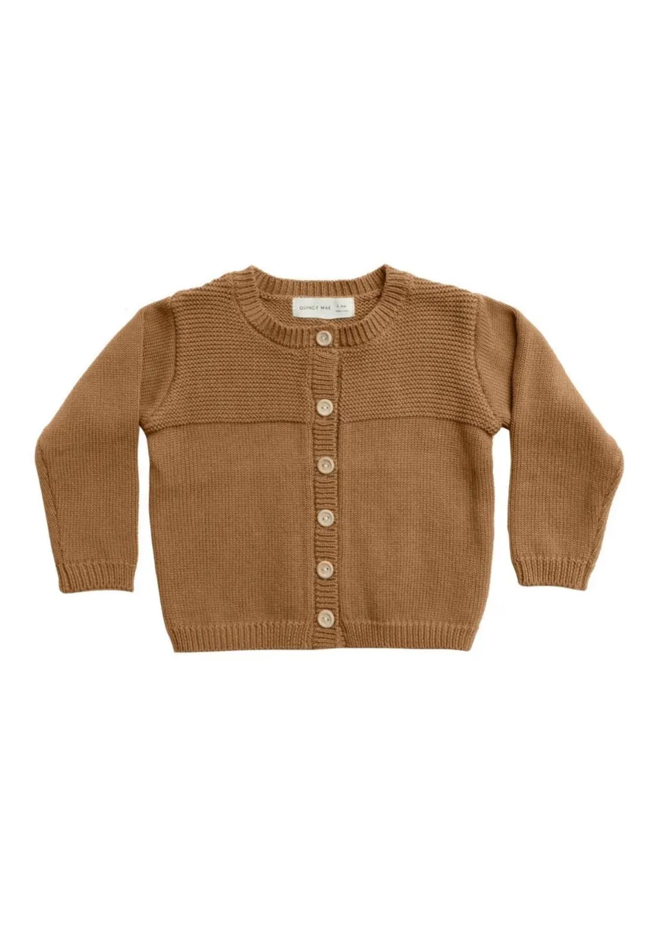 The Knit Cardigan by Quincy Mae - Walnut - BABY