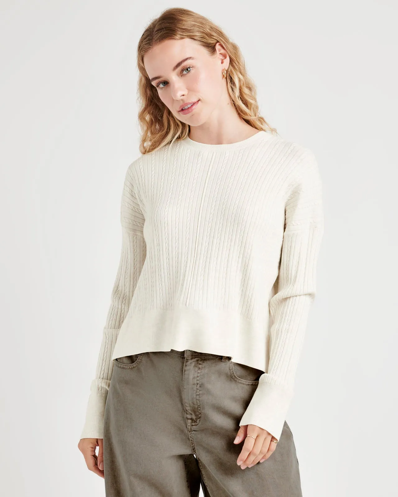 Veronica Cable Trim Sweater