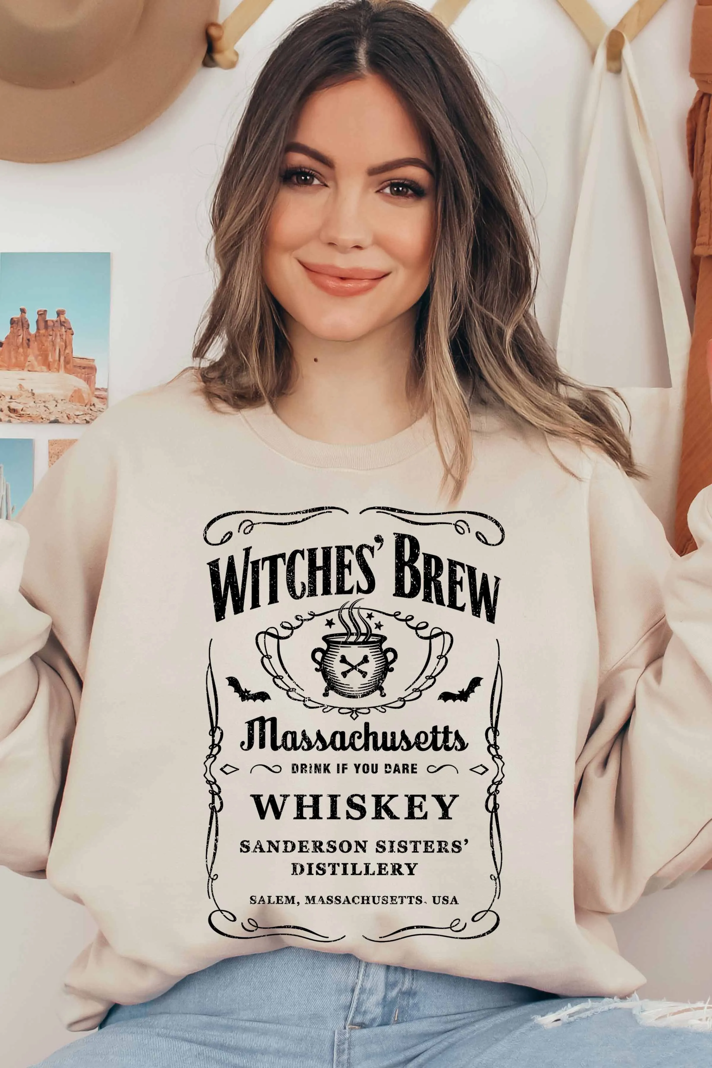 Witches Brew Whiskey Graphic Sweatshirt