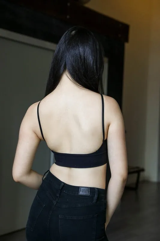 Women's Seamless Low Back Bralette: Comfy Support & Versatile Styling