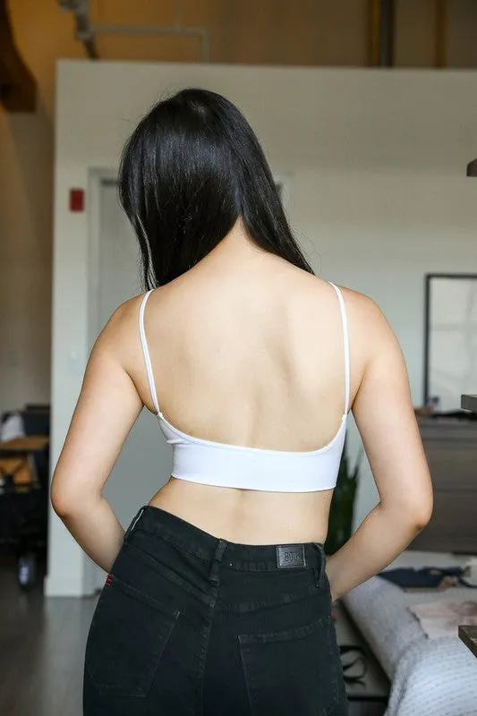 Women's Seamless Low Back Bralette: Comfy Support & Versatile Styling