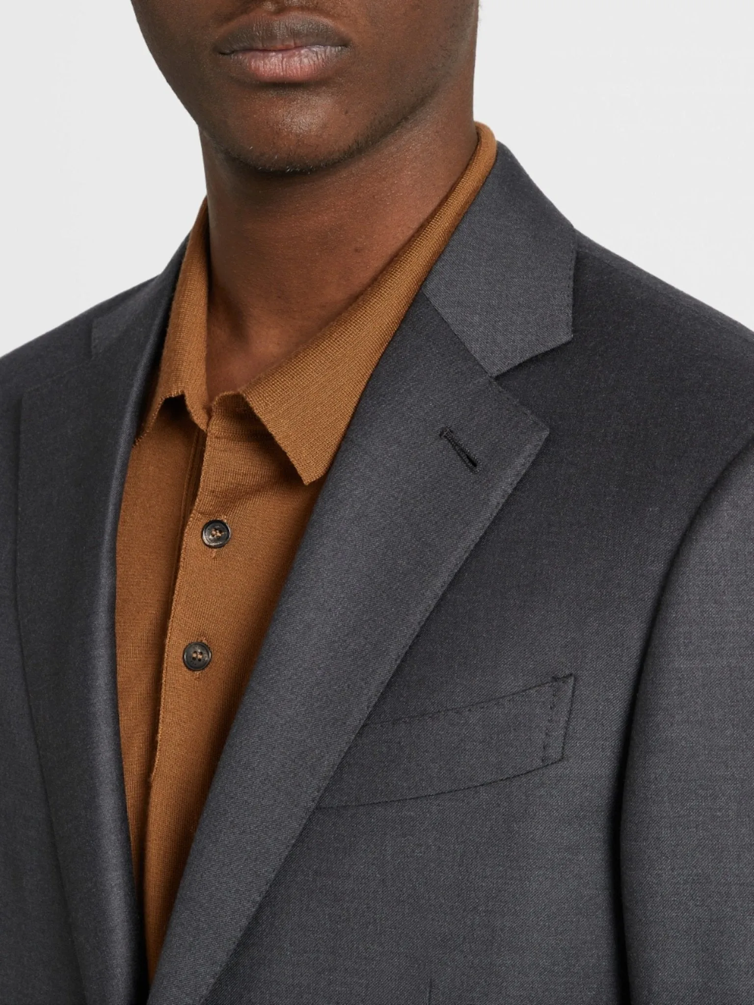 ZEGNA Trofeo™ Plain Wool Suit DARK GREY REG