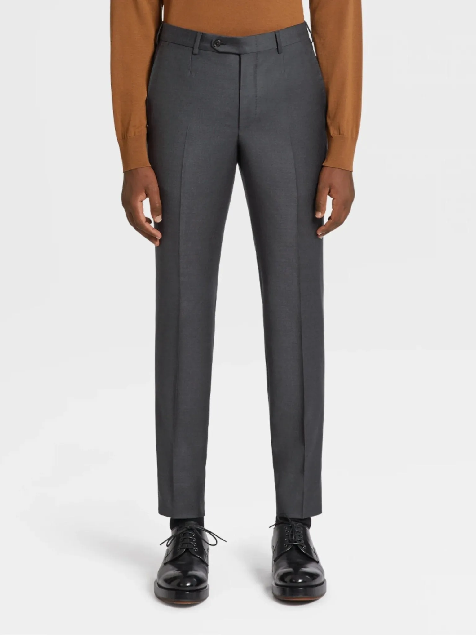 ZEGNA Trofeo™ Plain Wool Suit DARK GREY REG