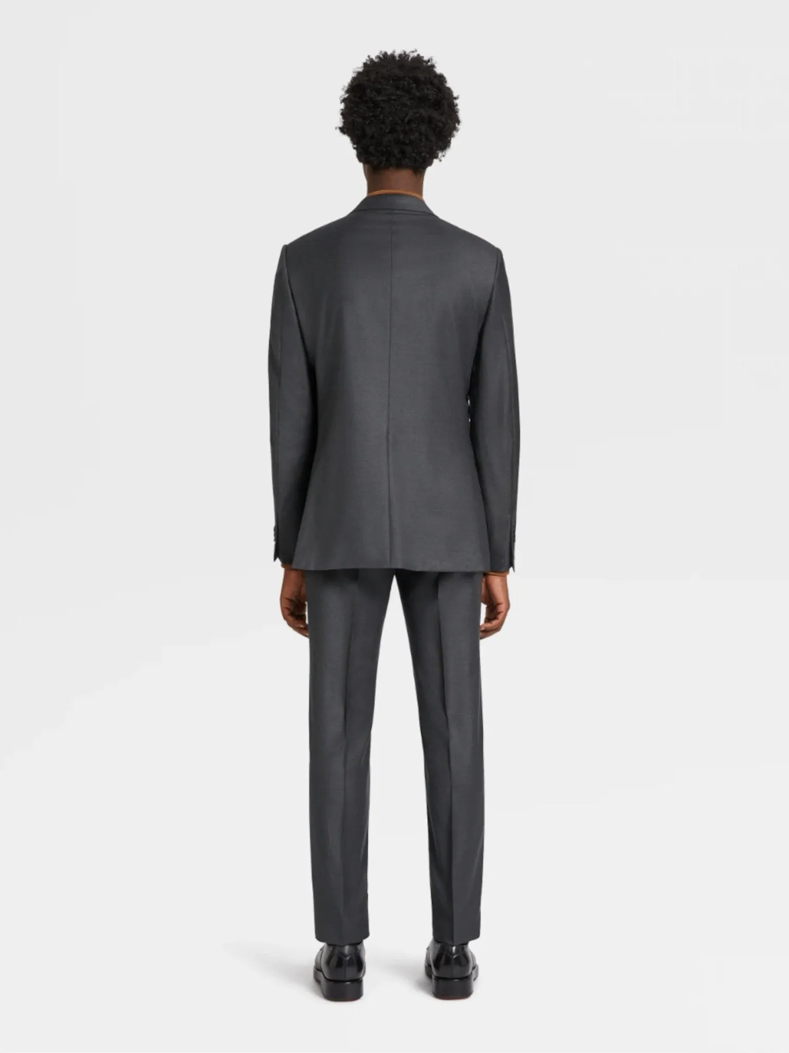 ZEGNA Trofeo™ Plain Wool Suit DARK GREY REG